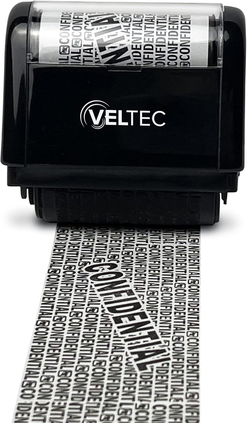 Veltec ID Protector Ink Roller - Identity Theft Protection Roller Stamp (Black, Stamp Only) - Image 5